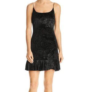 NWT AQUA VELVET FLORAL FLOUNCE DRESS - M